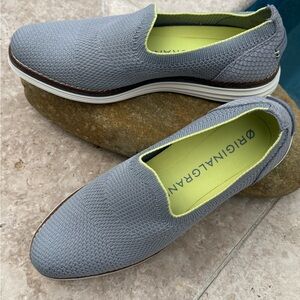 Women’s Cole Haan Original Zero Grand Gray Slip-On Loafers with Lime Accent